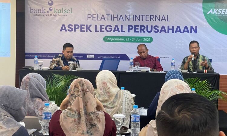 Bank Kalsel Dukung Pelatihan Internal Aspek Legal Perusahaan