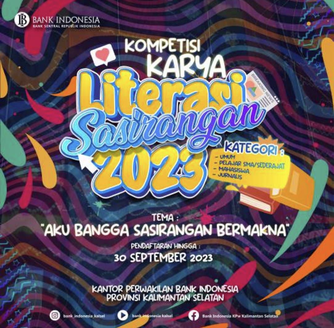 BI Kalsel Gelar Kompetisi Karya Literasi Sasirangan 2023