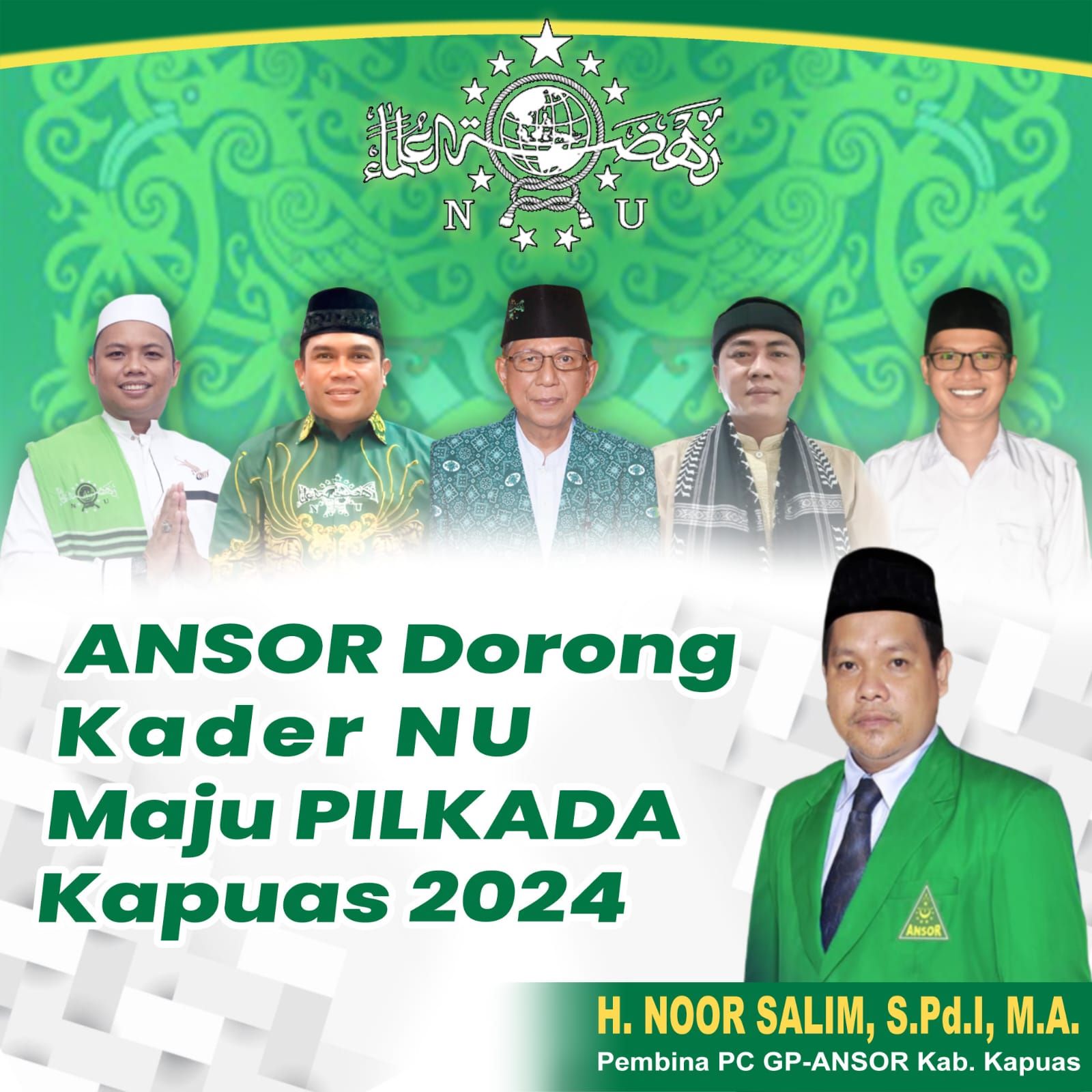 Ansor Dorong Kader NU Maju Pilkada Kapuas 2024