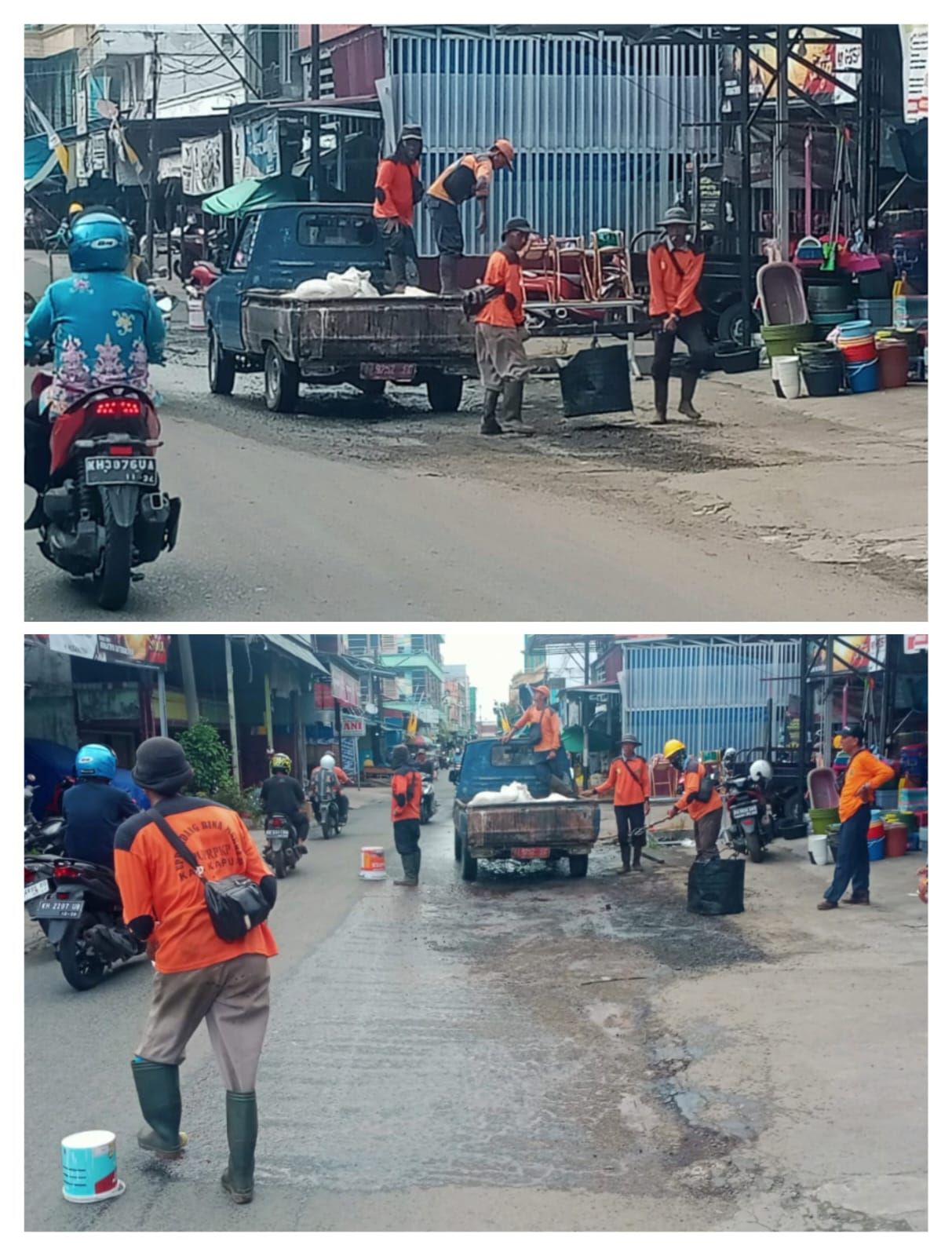 Dinas PUPR-KP Tangani Genangan Air di Jalan Melati Kuala Kapuas