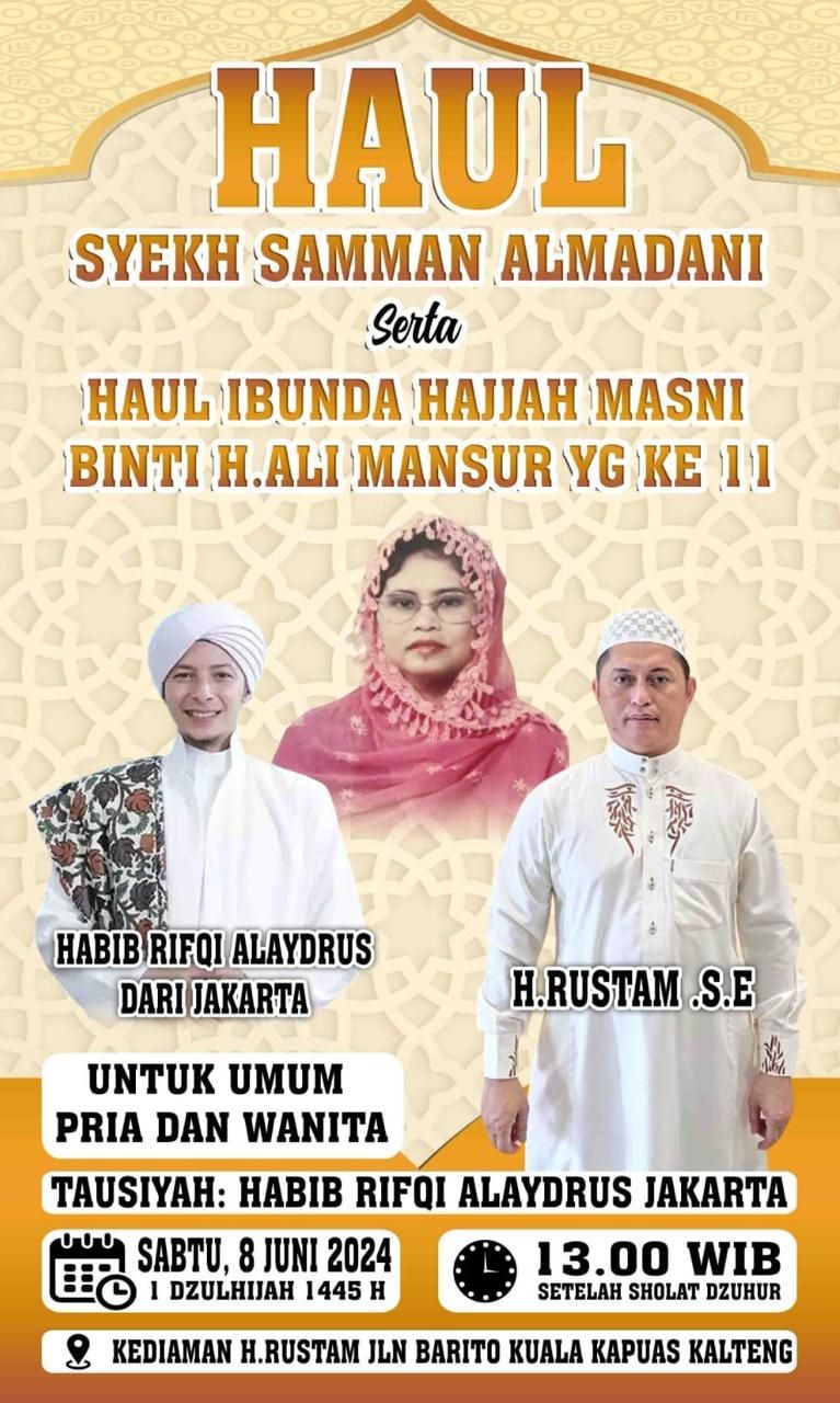 H Rustam Ajak Umat Hadiri Tausiyah Bersama Habib Rifqi Al’Idrus di Kediamannya