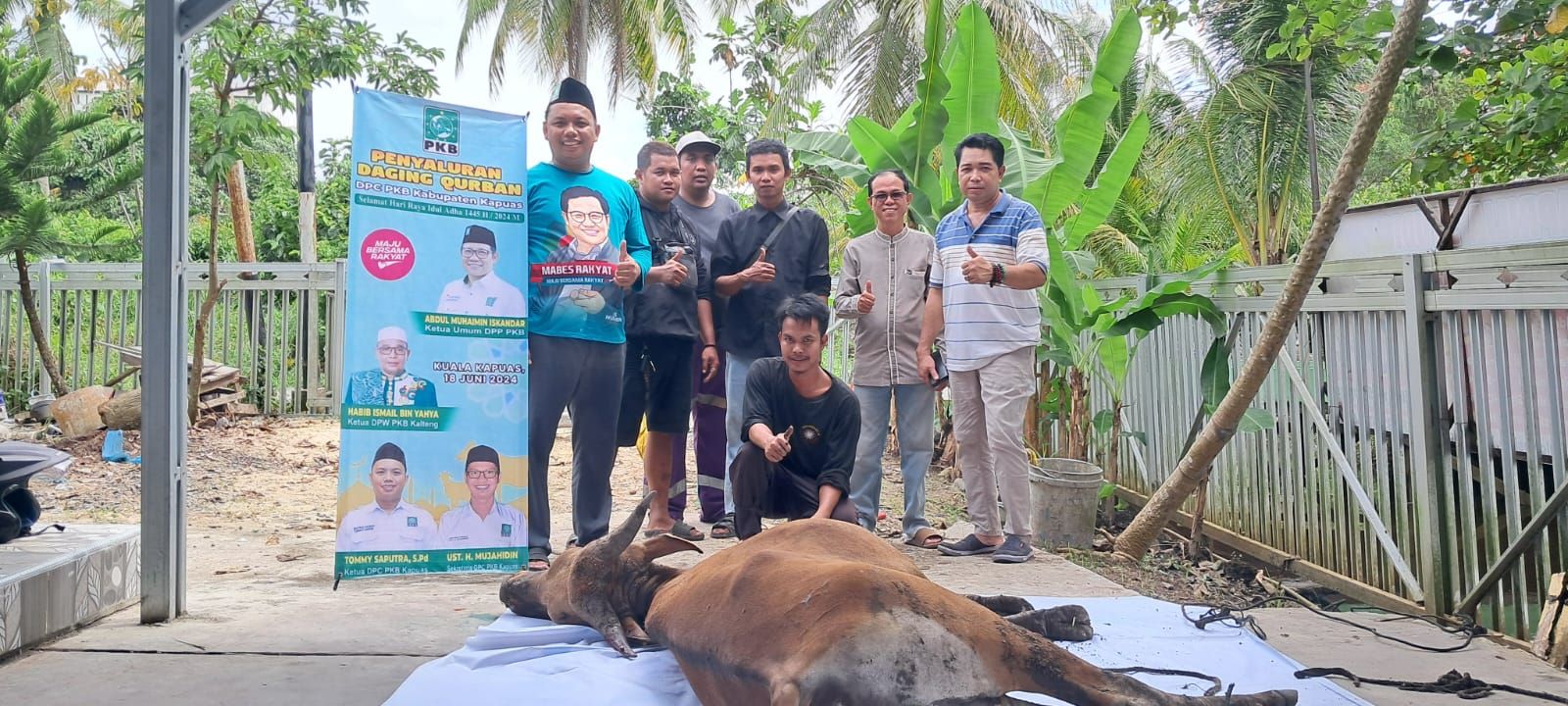 Momen Idul Adha PKB Kapuas Potong Hewan Qurban