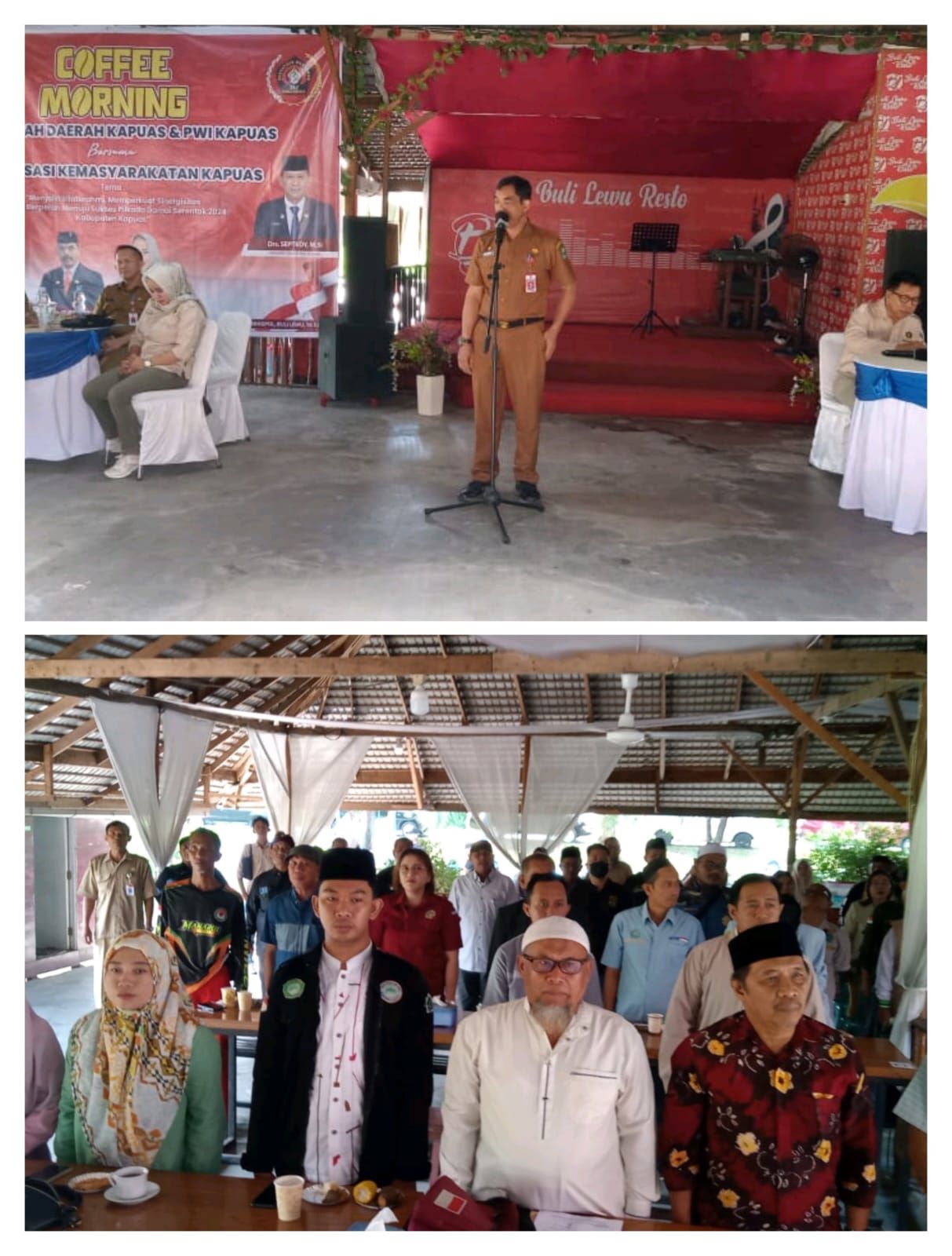 Pemerintah Daerah Kapuas dan PWI Bersatu untuk Pemilu Damai 2024 dalam Coffee Morning Bersama