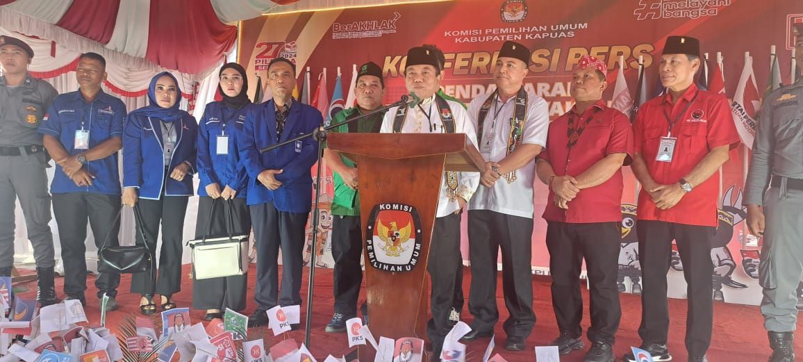 Pasangan Bakal Calon Bupati Kapuas, H M Wiyatno dan Dodo, Resmi Mendaftar ke KPU Kapuas untuk Pilkada 2024