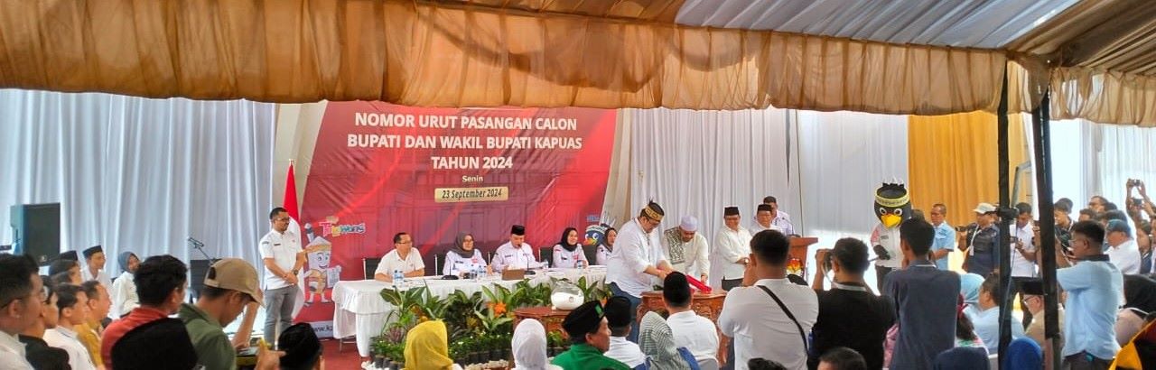 KPU Kapuas Tetapkan Nomor Urut 5 Paslon Kontestan Pilkada Kapuas