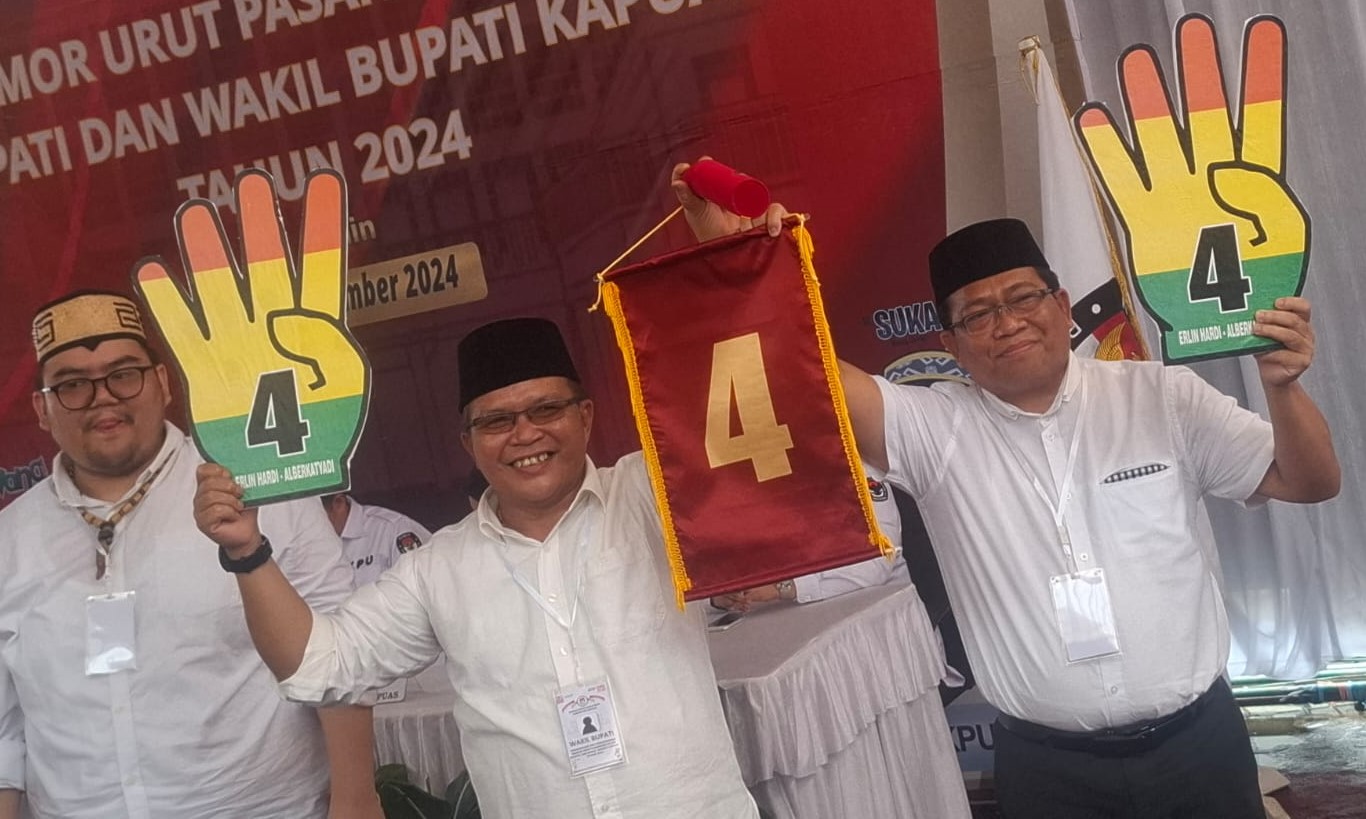 Paslon dengan Jargon ” Kapuas Cerdas ” Dapat Nomor Urut 4