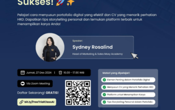 Bantu Pencari Kerja Siapkan CV dan Portofolio, MAXY Academy Berikan Pelatihan Online Gratis