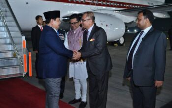 Presiden Republik Indonesia Prabowo Subianto Telah Tiba di India