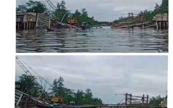 Bupati kapuas” H.M.Wiyatno Segera Perintahkan Pihak Terkait Untuk ke Lokasi Jembatan Ambruk