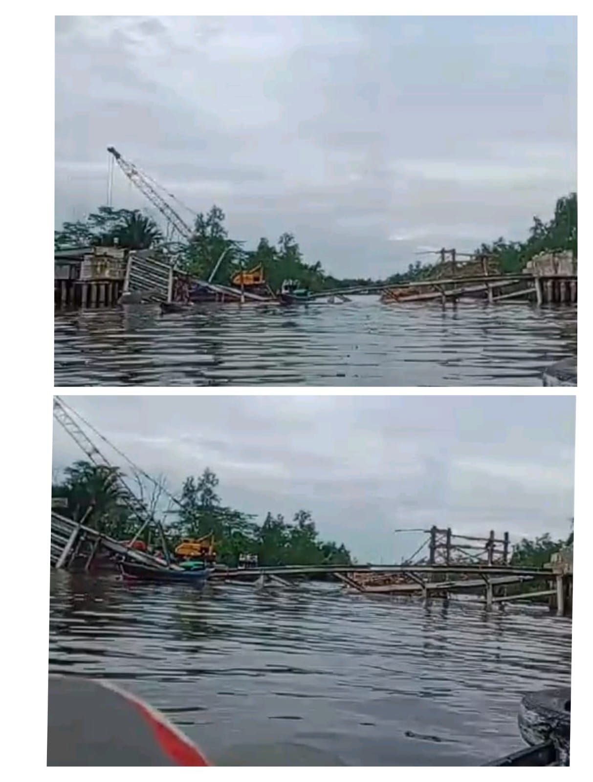 Bupati kapuas” H.M.Wiyatno Segera Perintahkan Pihak Terkait Untuk ke Lokasi Jembatan Ambruk