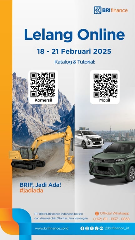 BRI Finance Hadirkan Lelang Online Mobil dan Aset Komersil