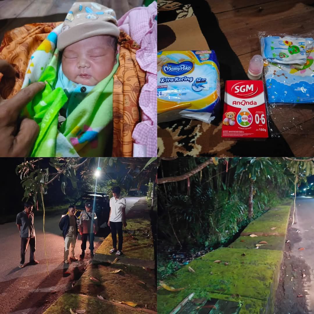 Bayi Sehat Ditemukan Tergeletak diatas Trotoar Jalan A Yani Kapuas