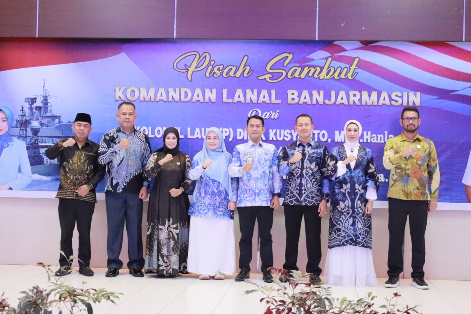 Wakil Bupati Barito Kuala Hadiri Pisah Sambut Komandan Lanal Banjarmasin