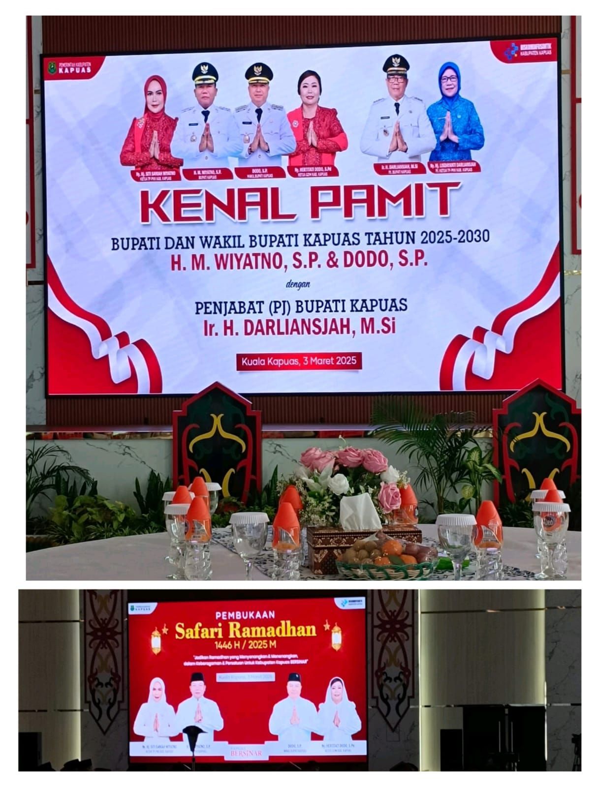 Pemerintah Kabupaten Kapuas Gelar Kenal Pamit Penyambutan Bupati dan Wakil Bupati Baru serta Buka Safari Ramadan 1446 H