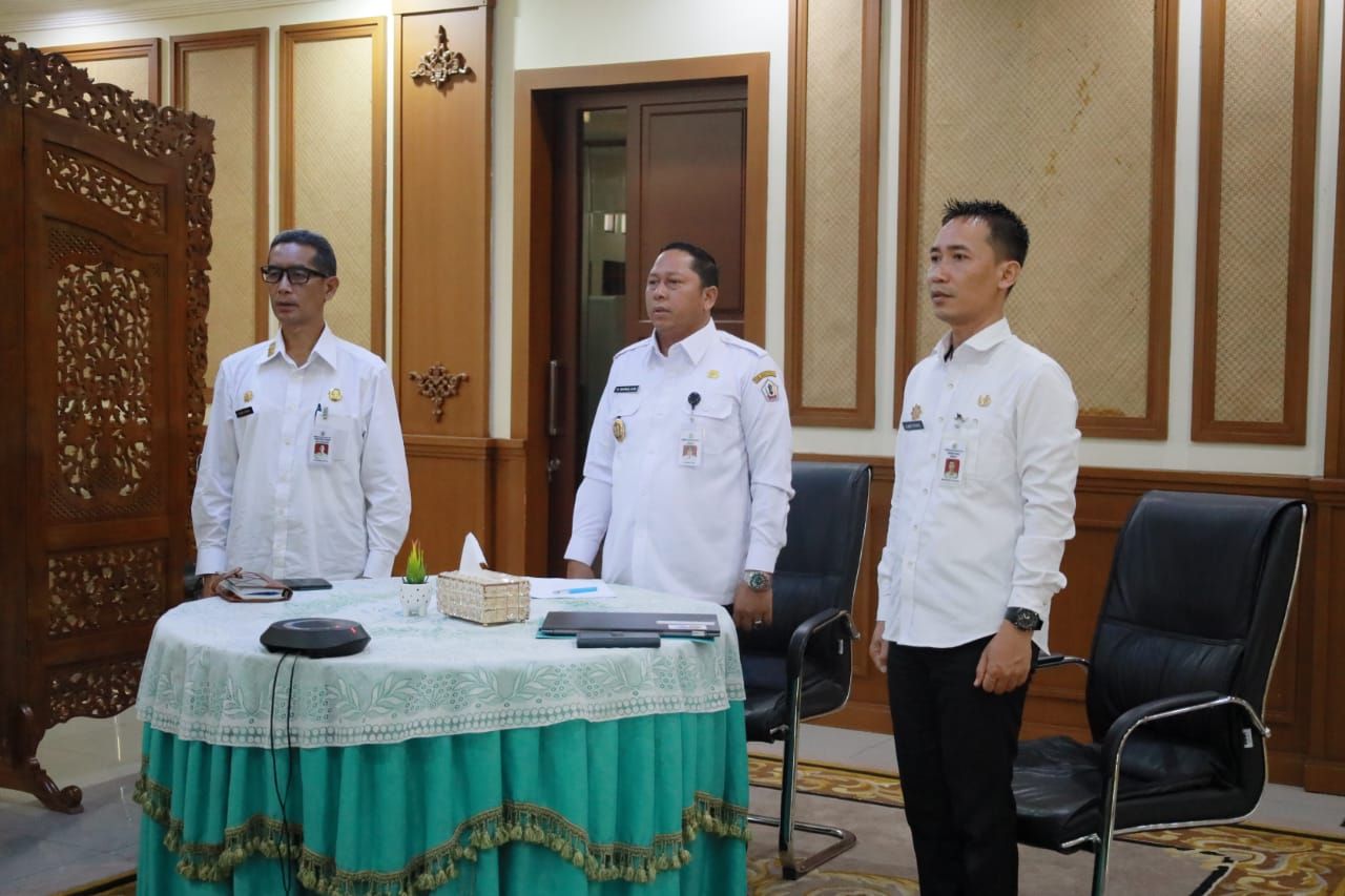 Bupati Barito Kuala Hadiri Peluncuran Indikator MCP 2025 Secara Virtual