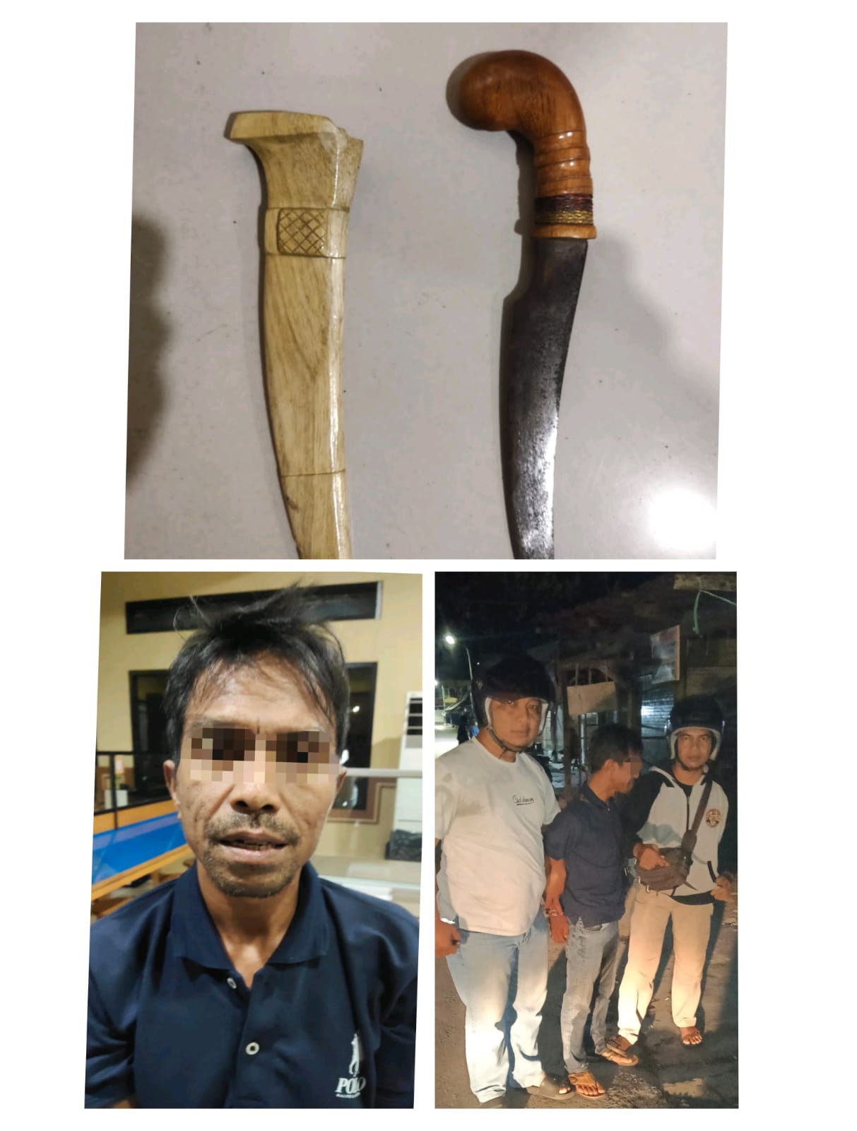Polisi Amankan Pria Pembawa Senjata Tajam di Kapuas, Badik Diselipkan di Celana