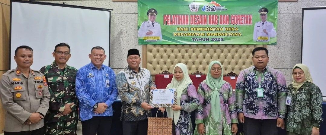 Bupati Barito Kuala Tutup Pelatihan RAB dan Coretax bagi Pemerintah Desa Kecamatan Mandastana