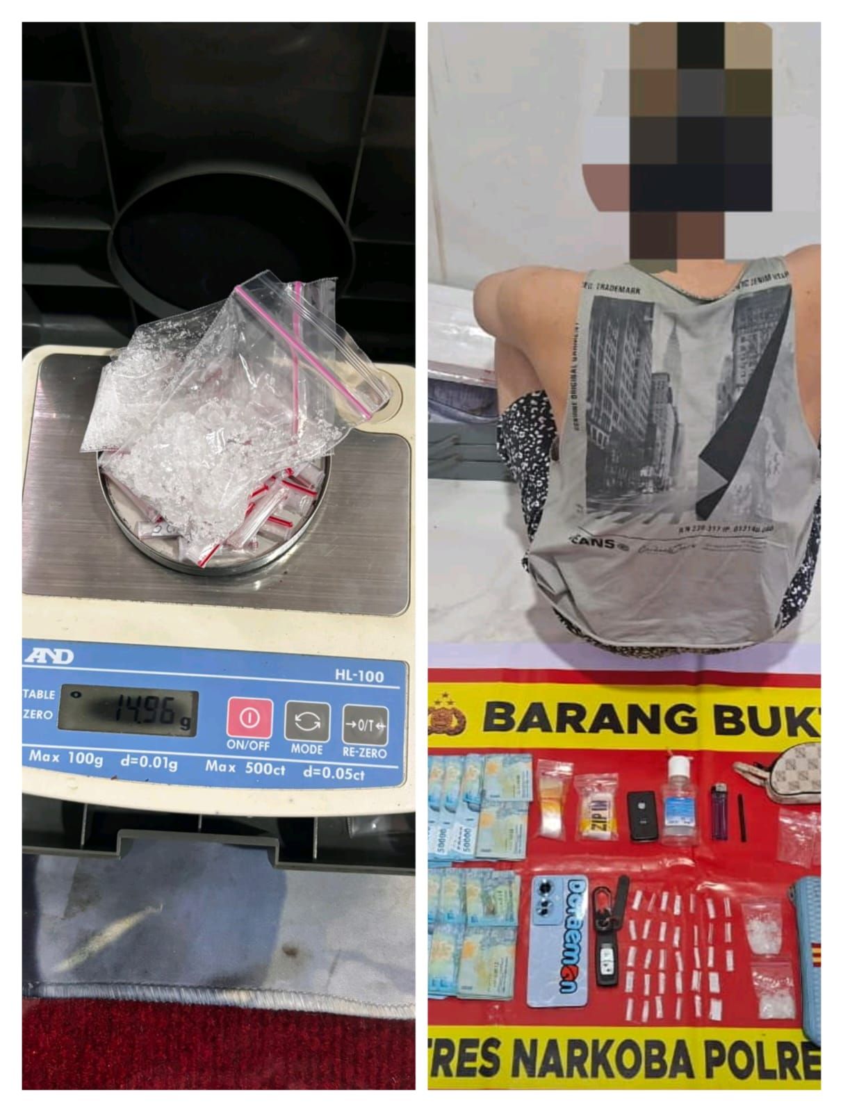 Polres Kapuas Ungkap Sabu 14,96 Gram di Muara Dadahup
