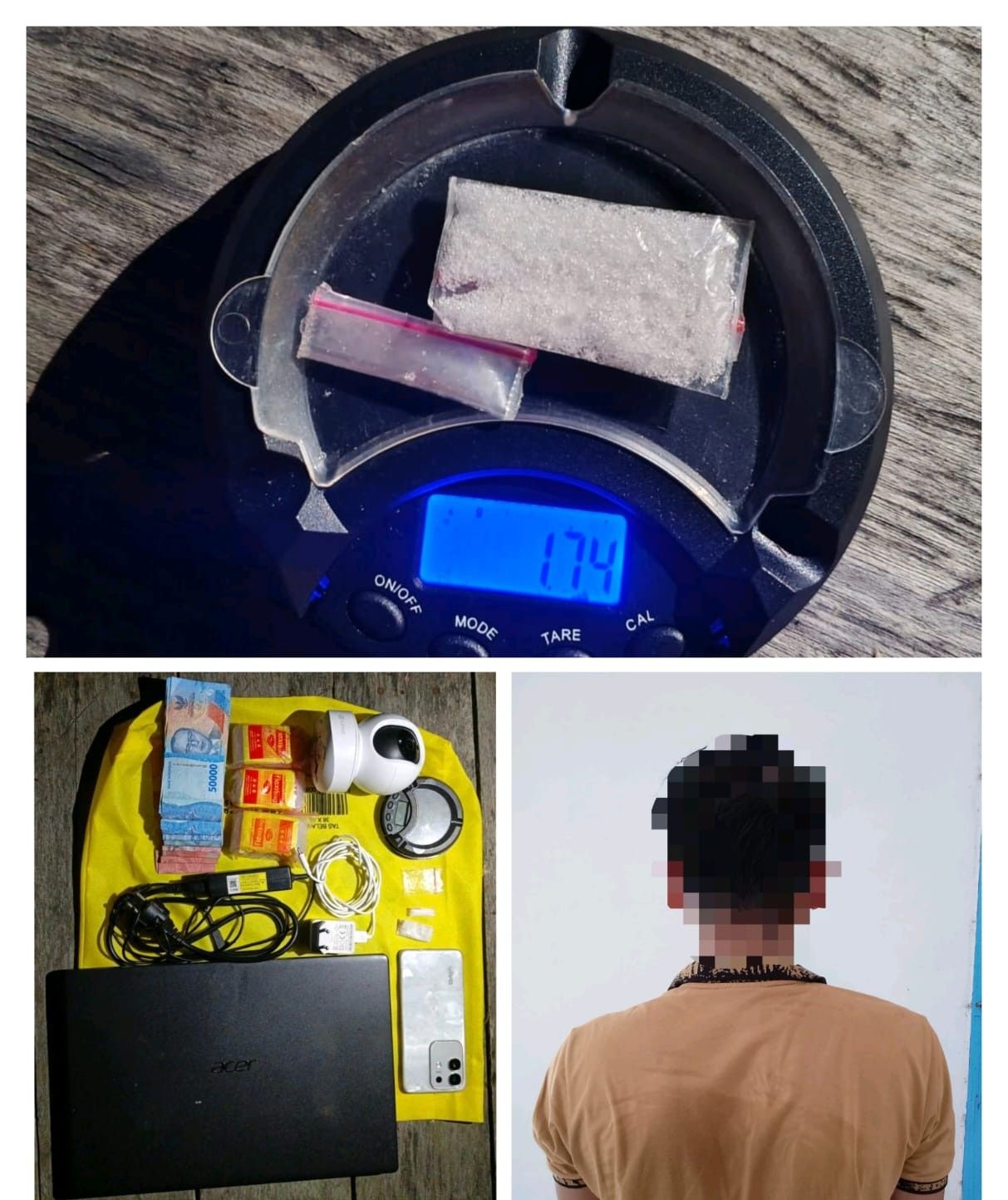 Pria di Kapuas Ditangkap, Sabu 1,74 Gram Diamankan