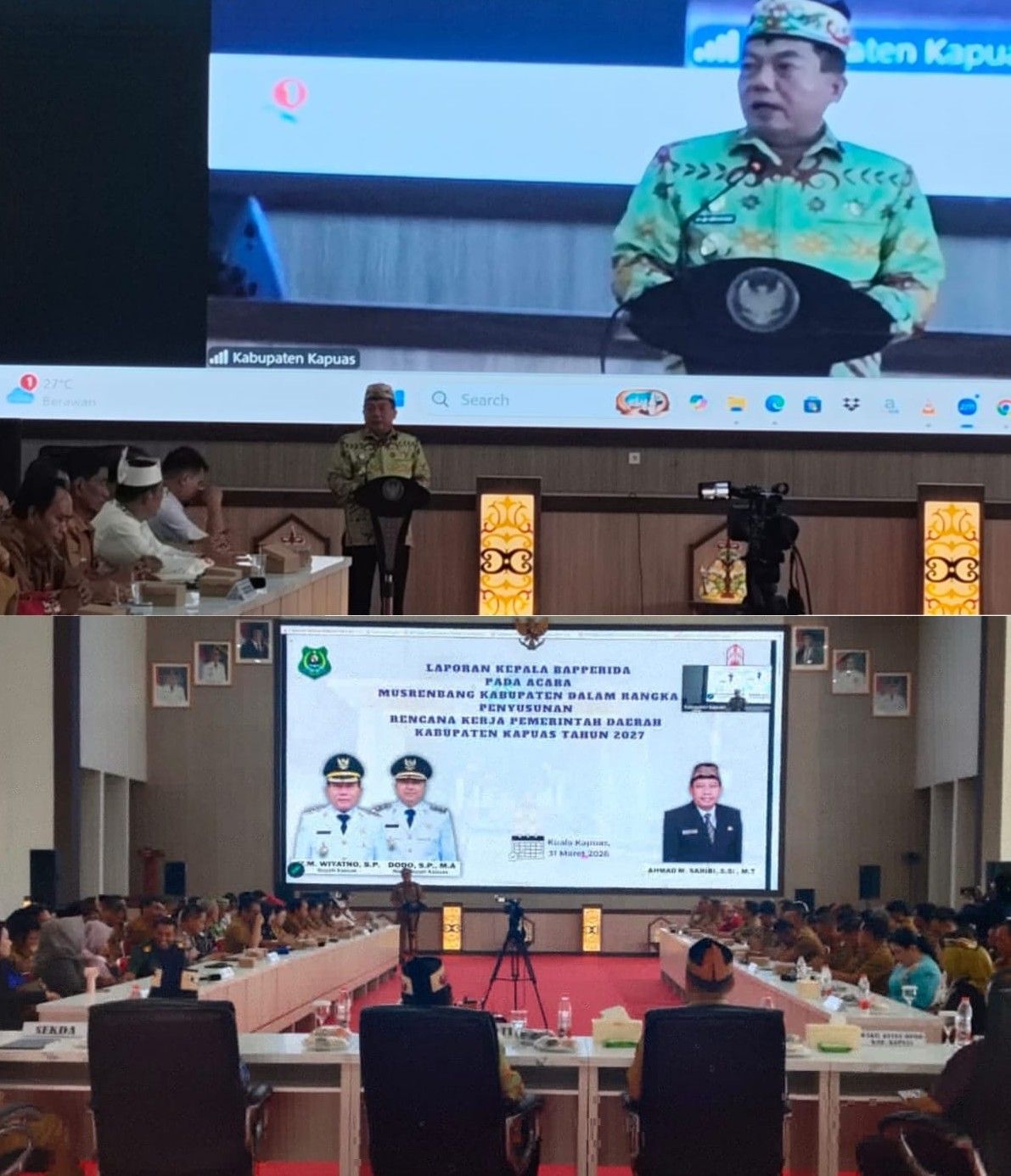 Bupati dan Wakil Bupati Kapuas Hadiri penyusunan RKPD Tahun 2027 “Ini Pesanya”