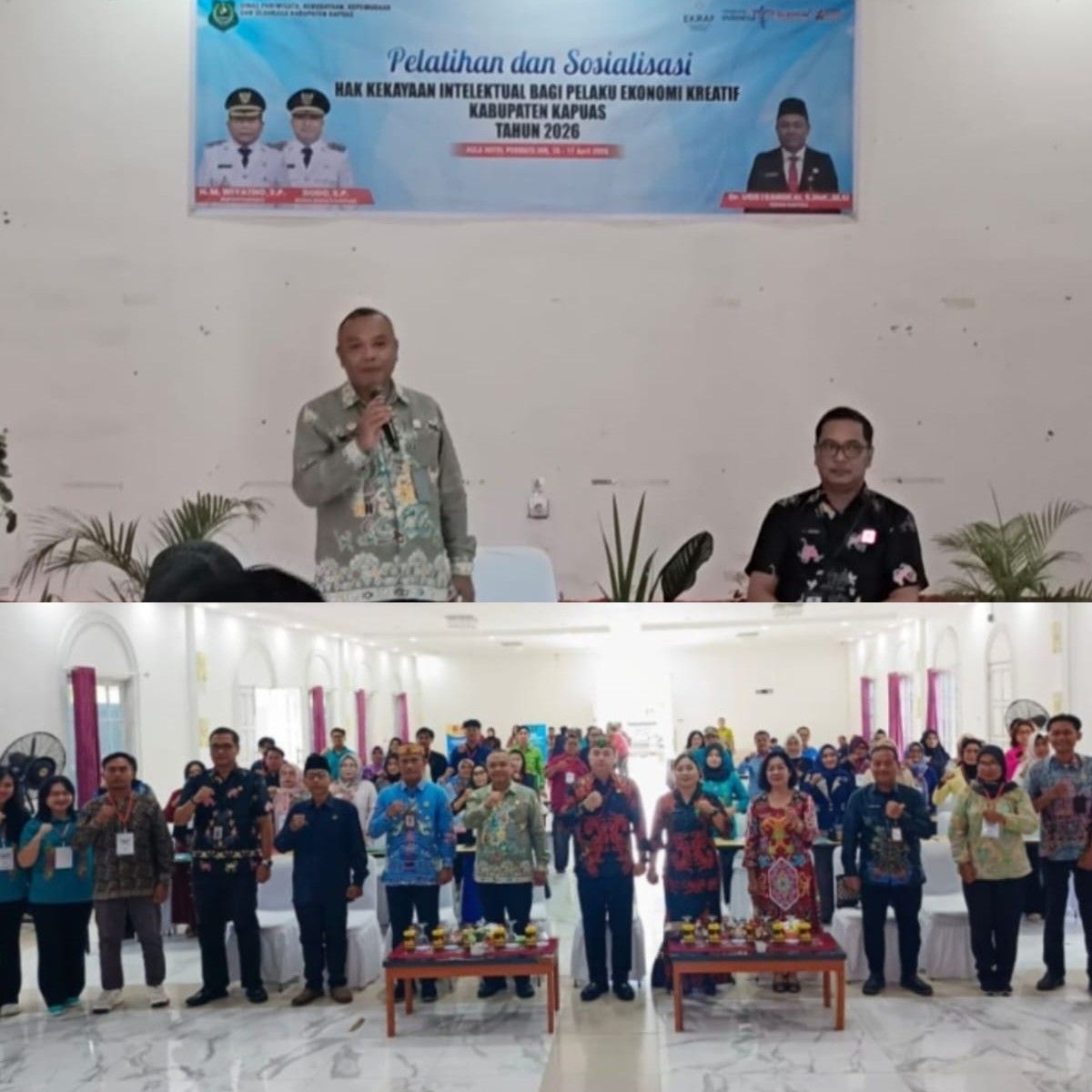 Kreator Seni/Budaya dan Pelaku UMKM Kabupaten Kapuas Dapat Pelatihan Dalam Sosialisasi HAKI