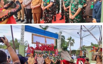 Disambut Ritual Adat Dayak, Danpuspomad Resmikan Pembangunan Kantor Densubpom di Kapuas