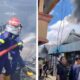 Enam Rumah Terbakar di Pemukiman Padat Jalan Anggrek Gang VII Selat Tengah Kabupaten Kapuas