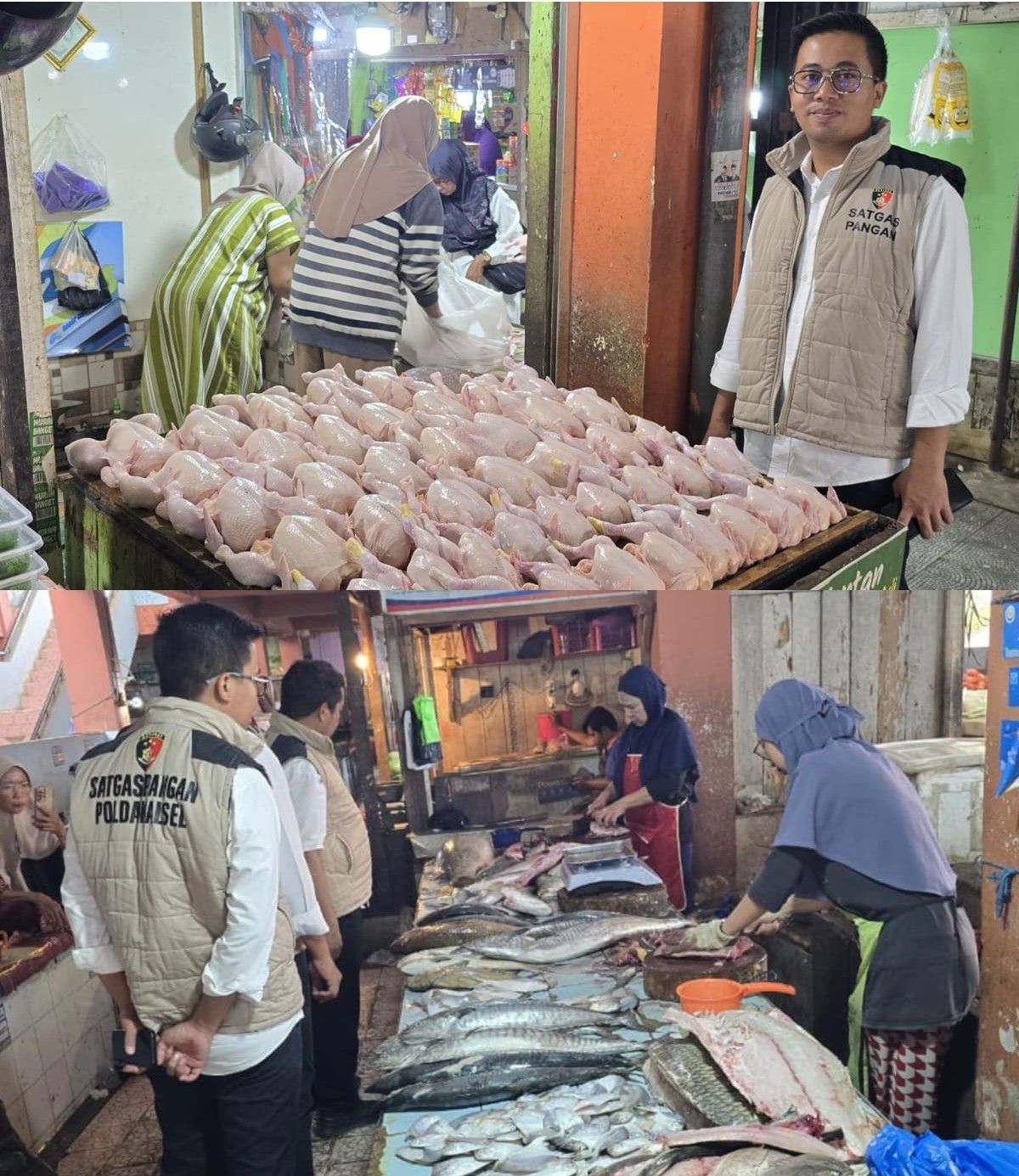 Satgas Pangan Polda Kalsel Cek Pasar Kuripan, Harga Bapok Dipastikan Stabil