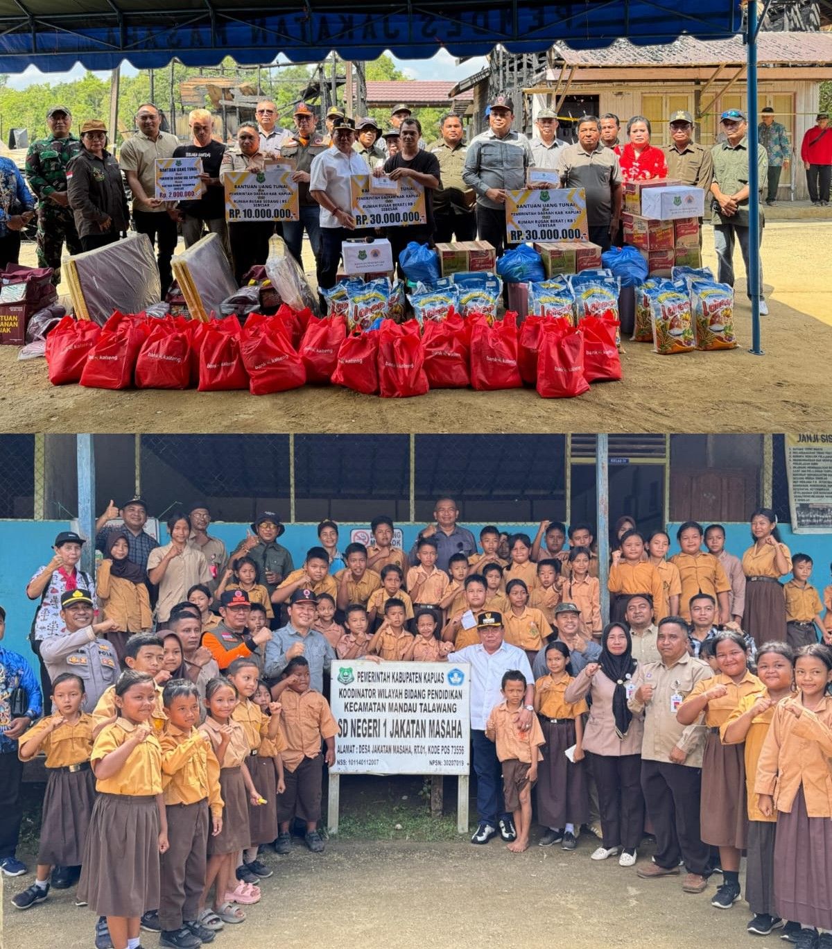 Bupati Kapuas Tinjau Kebakaran di Mandau Talawang, Salurkan Bantuan dan Sepakati Pembangunan Infrastruktur