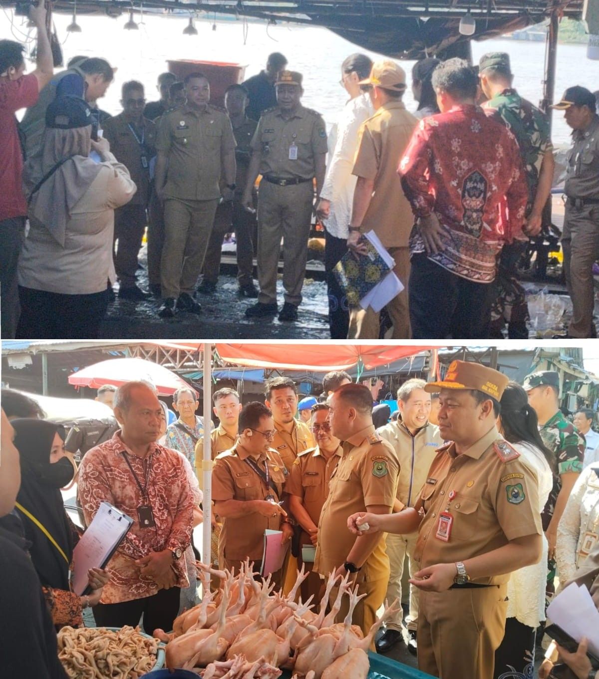 Tekan Inflasi dan untuk Singkronisasi Data Pemangku kepentingan Pemkab Kapuas Tinjau Pasar Blok R