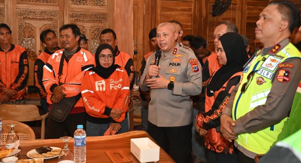 Polri Menyapa Ojek Online Banua, Kakorlantas dan Kapolda Kalsel Dengar Langsung Aspirasi Mitra Ojol