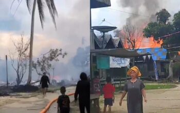 Musibah Kebakaran Pemukiman di “Timpah” Mendapat Perhatian Bupati Kapuas Beserta Jajaran Terkait