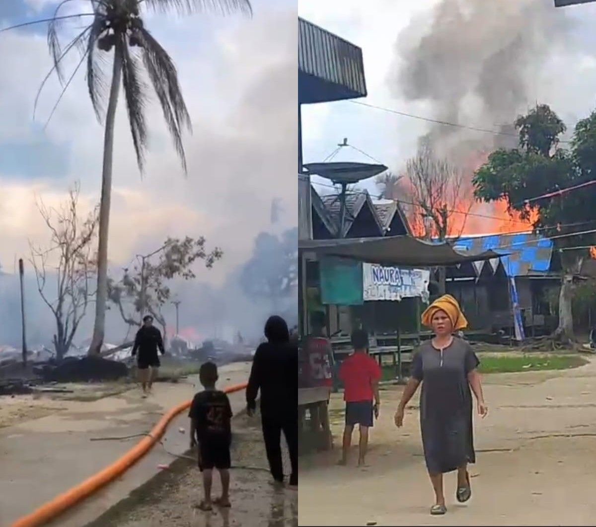 Musibah Kebakaran Pemukiman di “Timpah” Mendapat Perhatian Bupati Kapuas Beserta Jajaran Terkait