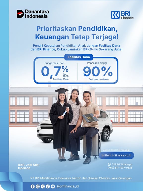 Prioritaskan Pendidikan Tanpa Tekanan Finansial, Ini Solusi dari BRI Finance