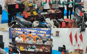 Polres Kapuas Ungkap 12 dari 17 Kasus Curas, Curat dan Curanmor, Ringkus 4 Pelaku Jaringan Lintas Provinsi