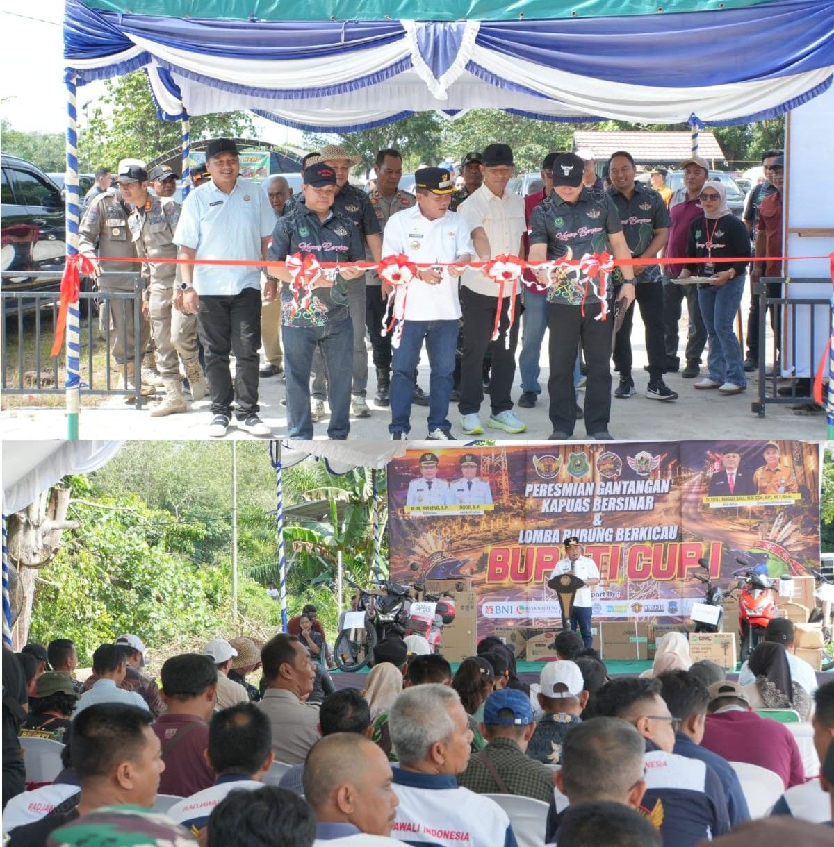Bupati Kapuas H M Wiyatni Resmikan Gantangan Megah dan Gelar Bupati Cup I Burung Berkicau