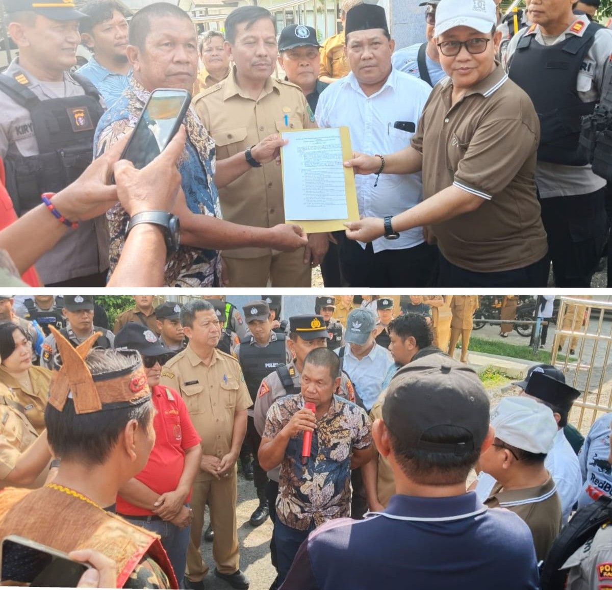 Demontrasi Damai,Petani Plasma Putus Kerjasama dengan PT GIJ Tuntut Ambil Alih Pengelolaan Lahan Kebun
