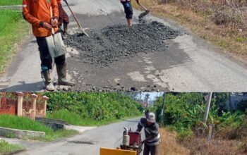 Atasi Keluhan Warga, UPR Bina Marga DPUPR Kapuas Lakukan Perbaikan Sementara Jalan Sumatera dan Sulawesi
