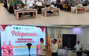 Wabub Dodo SP.MA Resmi Lepas Kontingen Festival Budaya Isen Mulang 2026 Kabupaten Kapuas