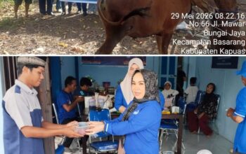 DPC Partai Demokrat Kabupaten Kapuas,bagikan Daging Qurban Kepada Warga
