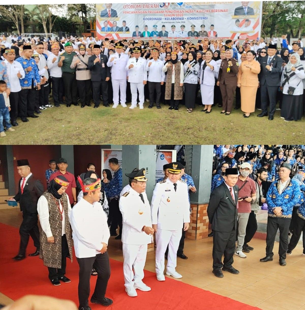 Upacara Hari Otonomi Daerah ke-30 dan HARDIKNAS di Kapuas dihadiri WAMEDIKDASMEN RI