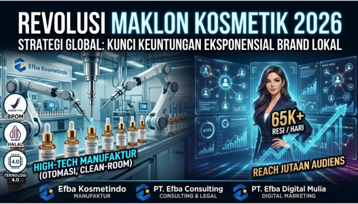 Dominasi Pasar Kosmetik 2026: Mengapa Maklon Kosmetik Bersama Efba Group Adalah Investasi Paling Logis