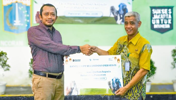 Pererat Kebersamaan dengan Masyarakat, SUCOFINDO Salurkan Bantuan Hewan Kurban di Kelurahan Pancoran