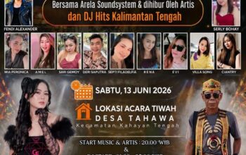Penutupan Tiwah Tahawa di Meriahkan Acara Hiburan Rakyat Oleh Panitia Bersama Artis Lokal