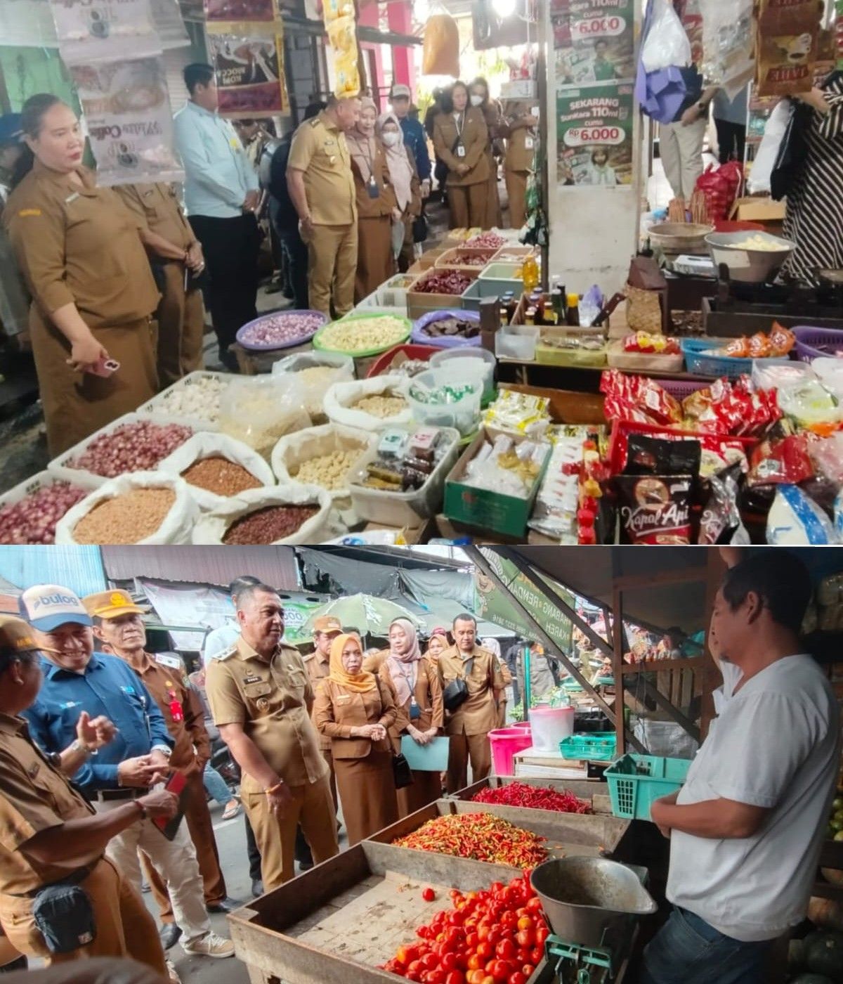 Pantau Harga Sembako di Pasar Blok R, Wabup Kapuas: Stok Aman Meski Sejumlah Komoditas Naik