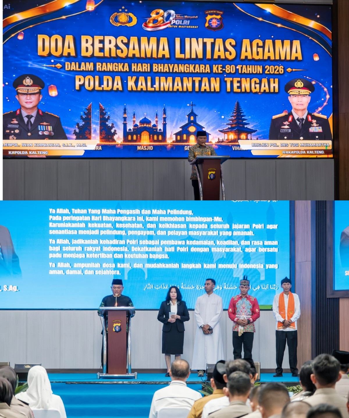 Jelang Hari Bhayangkara ke-80, Polda Kalteng Gelar Doa Bersama Lintas Agama