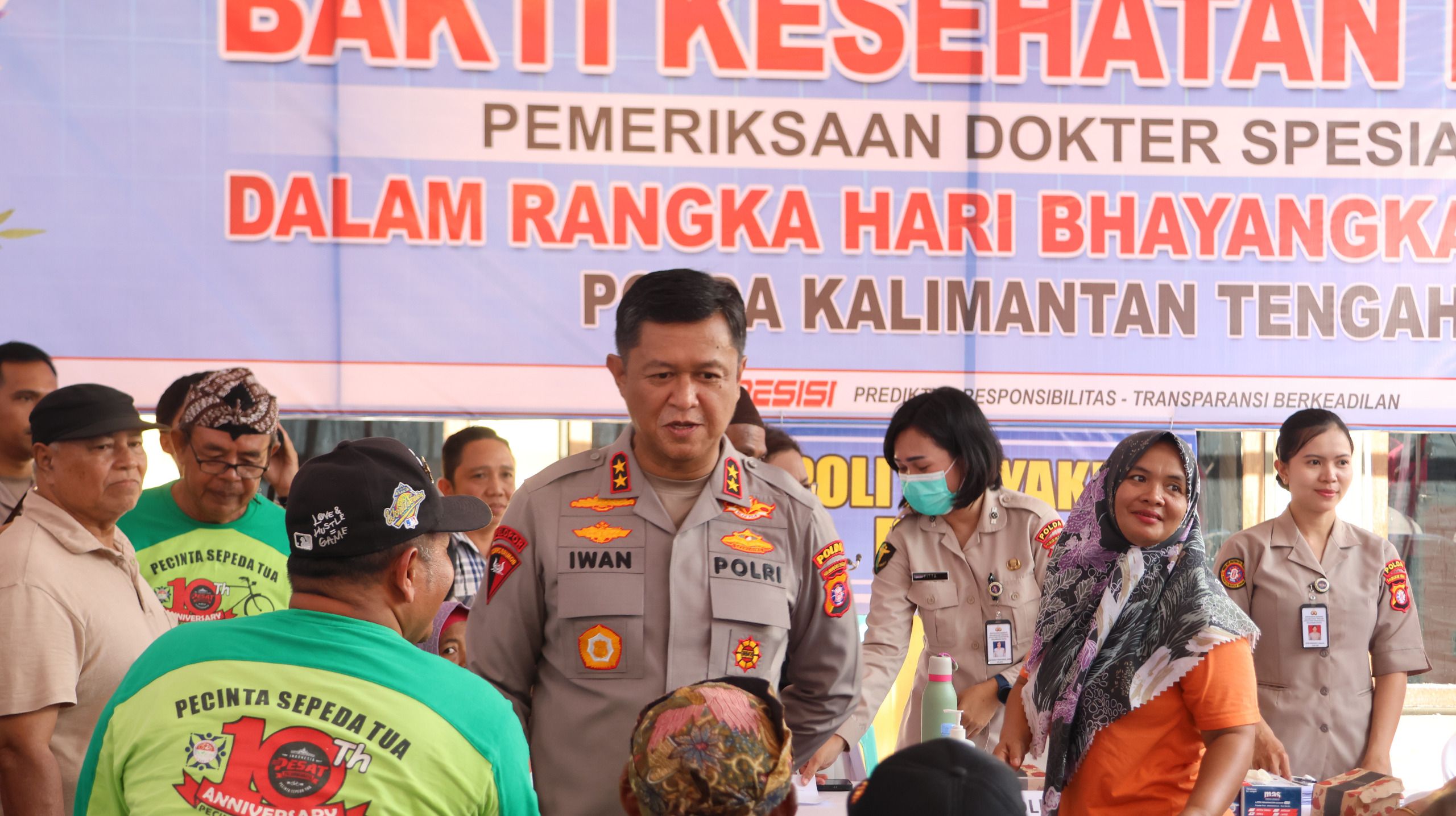 Polri Untuk Masyarakat, Ribuan Senyum Warga Dibalik Bakti Kesehatan HUT Bhayangkara ke-80 di Polda Kalteng