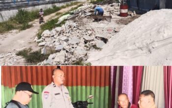 Polsek Pahandut Dampingi Lurah Bukit Tunggal Tinjau Rencana Pembangunan Ruko di Jekan Raya