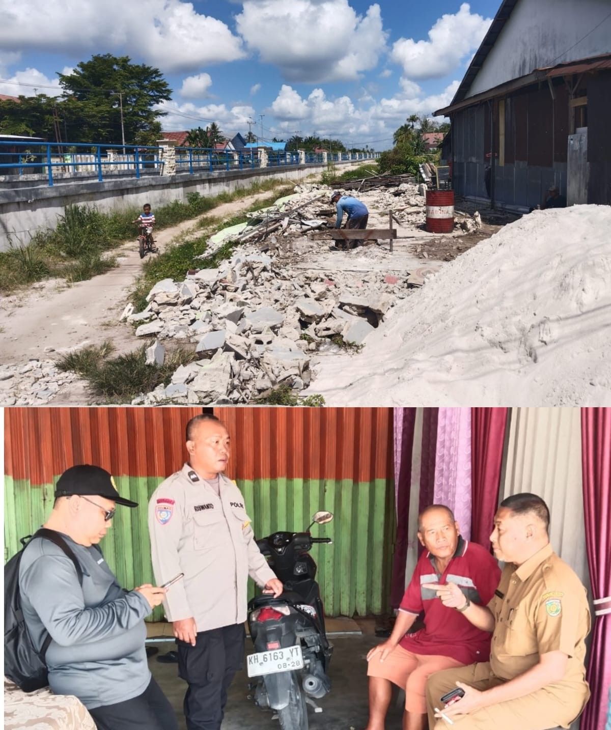 Polsek Pahandut Dampingi Lurah Bukit Tunggal Tinjau Rencana Pembangunan Ruko di Jekan Raya
