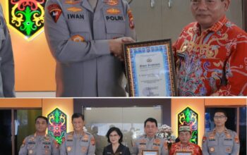 Bupati Kapuas Terima Penghargaan Kapolda Kalteng Atas Dukungan Renovasi Mako Ditsamapta